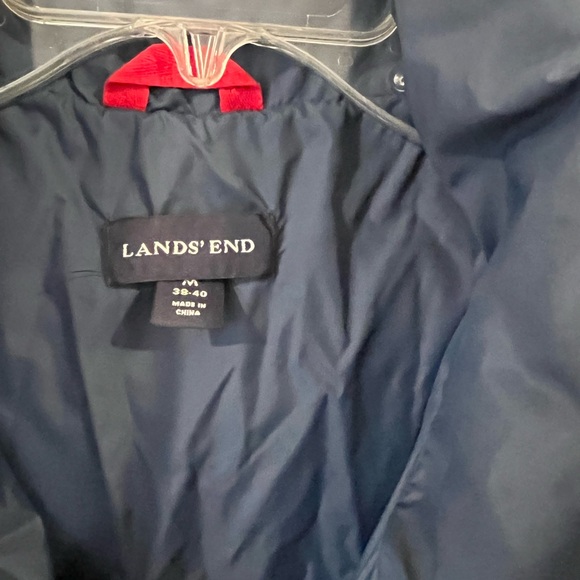 Lands End Men’s Expedition Winter Down Puffer Jacket Navy Blue Size Med Goose - Picture 4 of 8